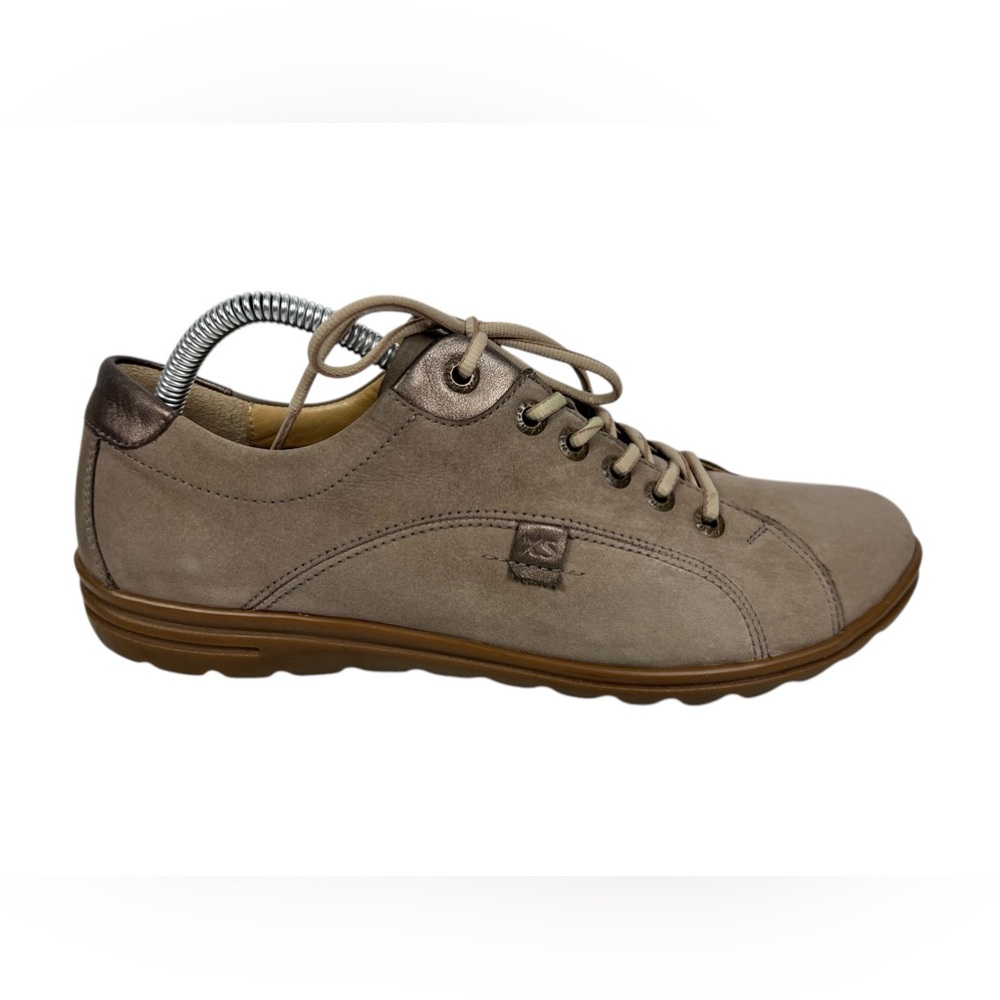 HARTJES XS Womens Brown Tan Nubuck Leather Solid Lace Up Sneakers UK 7.5 US 9.5